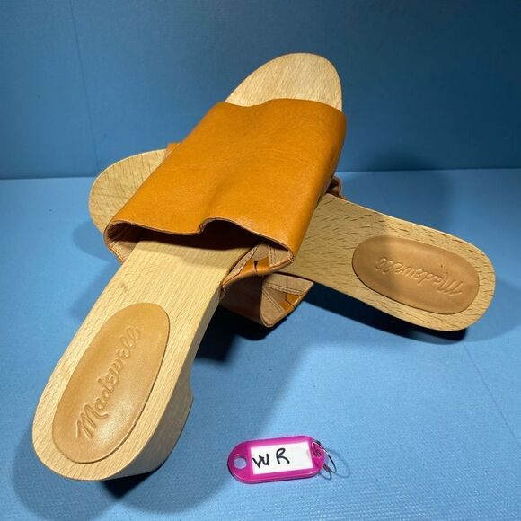 Madewell Womens Shoe Sandal size 8M The Evelyn Slide Clog open toe Leather - Picture 1 of 8